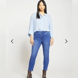 Universal Standard Seine High Rise Skinny Sz 8 in True Blue